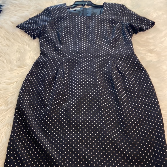 Adrianna Papell 100% Silk PolkaDot Dress size 14 length 39” bust 38” brand new - Picture 12 of 16